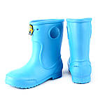 Блакитні дитячі гумові чоботи з піни, розмір 32/33 устілка 20,5 см, дівчинці або хлопчикові, фото 2