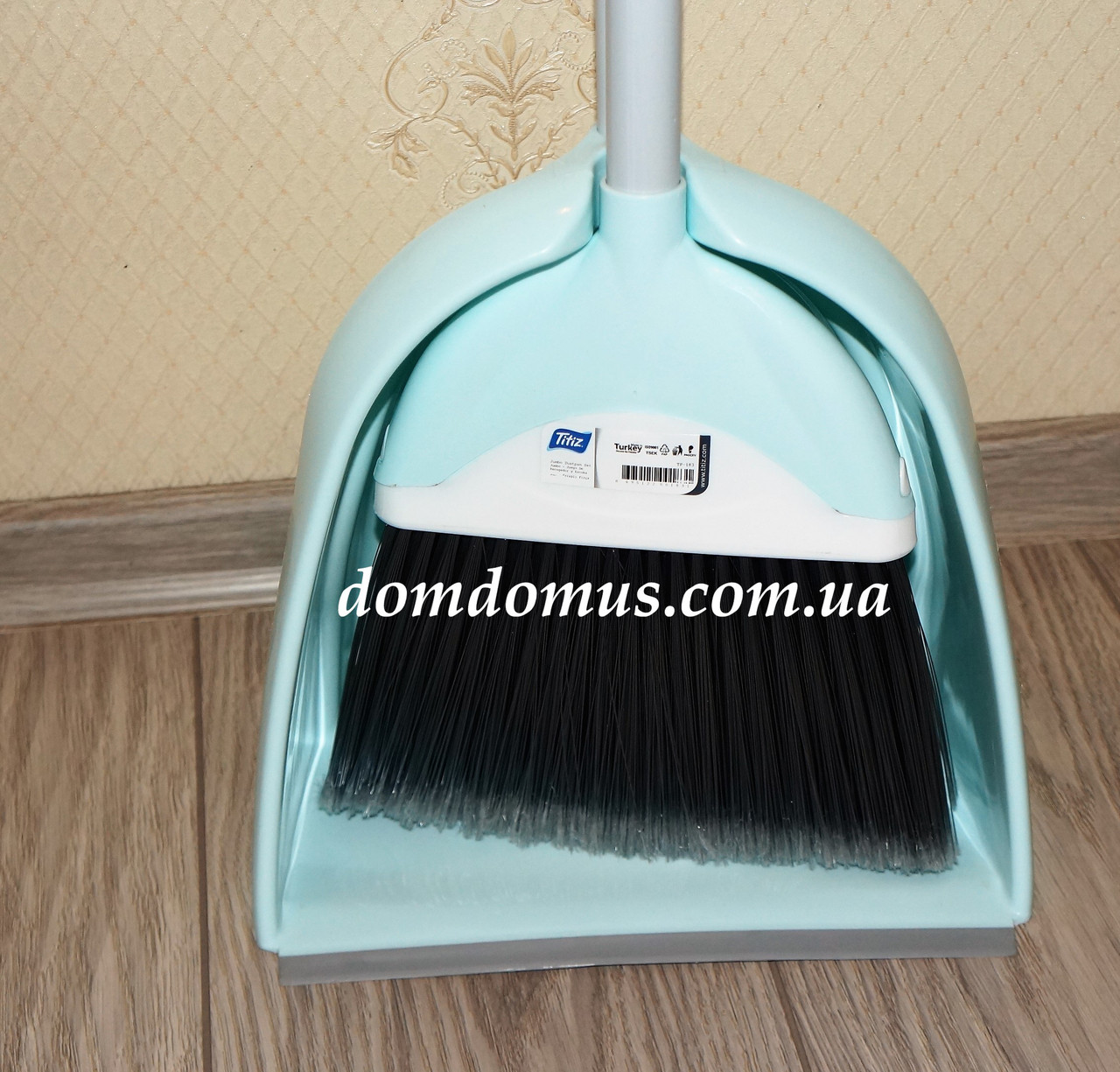 Веник с совком на длиной ручке TP-183 "Jumbo" Titiz, Турция, мятный ...