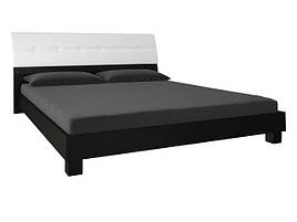 Ліжко з ДСП/МДФ в спальню Терра 1,8х2,0 м'яка спинка з каркасом білий Миро-Марк