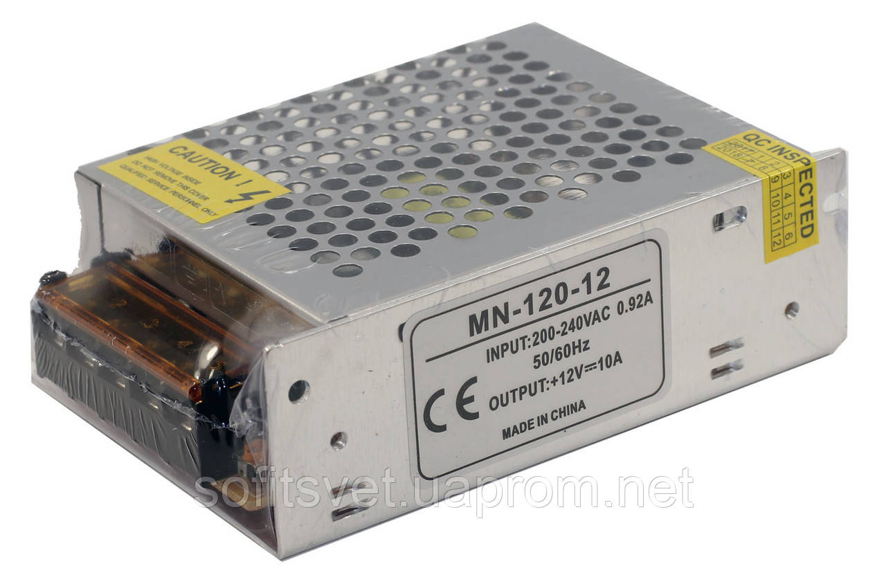 Блок питания для светодиодной ленты 12V 120W IP20 Сompact - фото 1 - id-p670907101