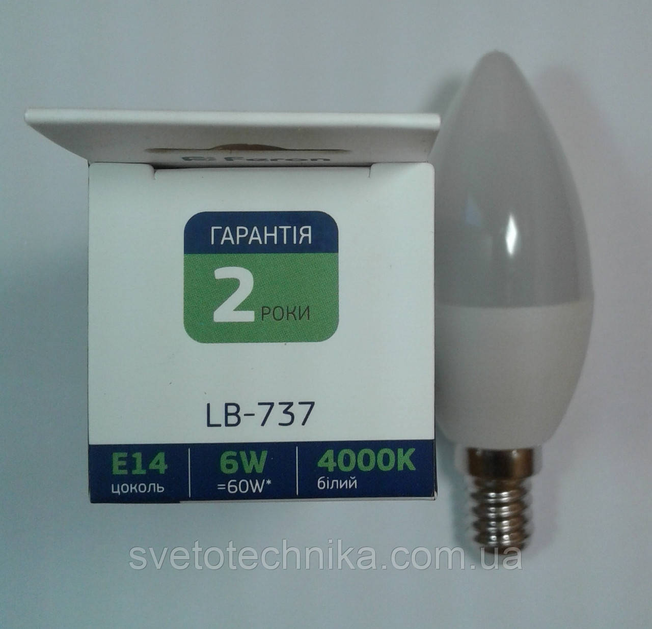 Светодиодная лампа свеча Feron LB737 E14 6W 4000К (белый нейтральный) - фото 3 - id-p257884986