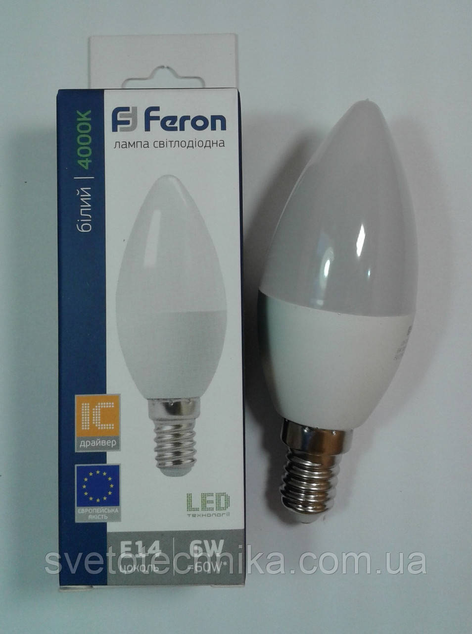Светодиодная лампа свеча Feron LB737 E14 6W 4000К (белый нейтральный) - фото 4 - id-p257884986
