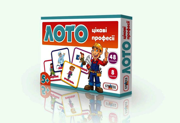 Настольная игра «Strateg» (30654) Лото Интересные профессии (укр/рус.), фото 1