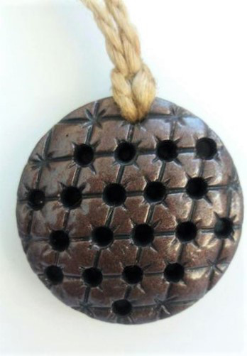 Магніт-підхоплювач для штор ручної роботи "Сота" — бронза, фото 1