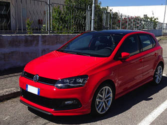 Губа VW Polo (09-14) спідниця переднього бампера стиль R-Line