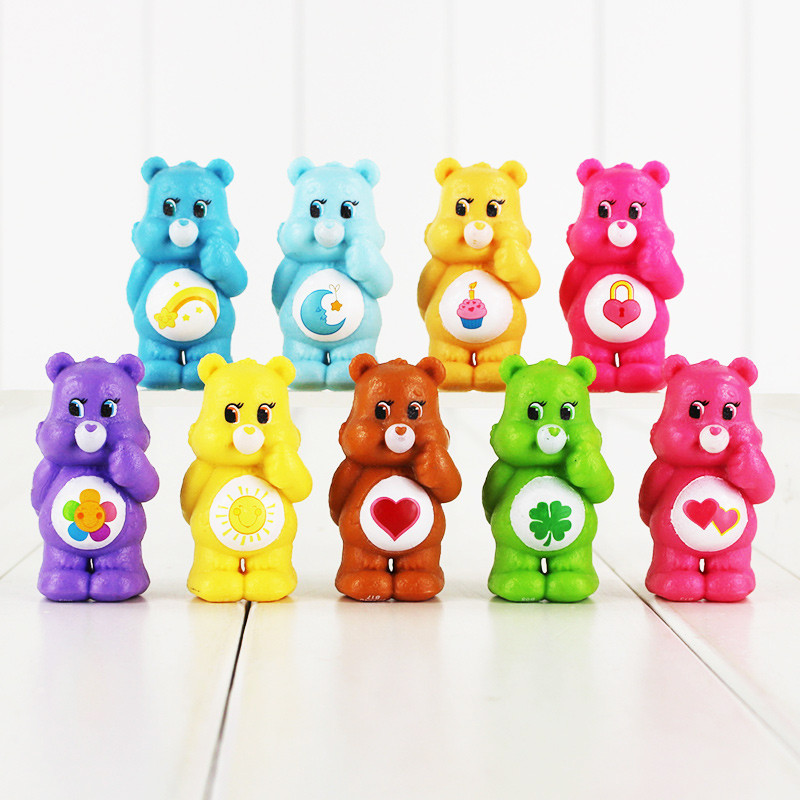 Іграшки з мультфільму Дбайливі Ведмедика ( Care Bears ) , 9 шт