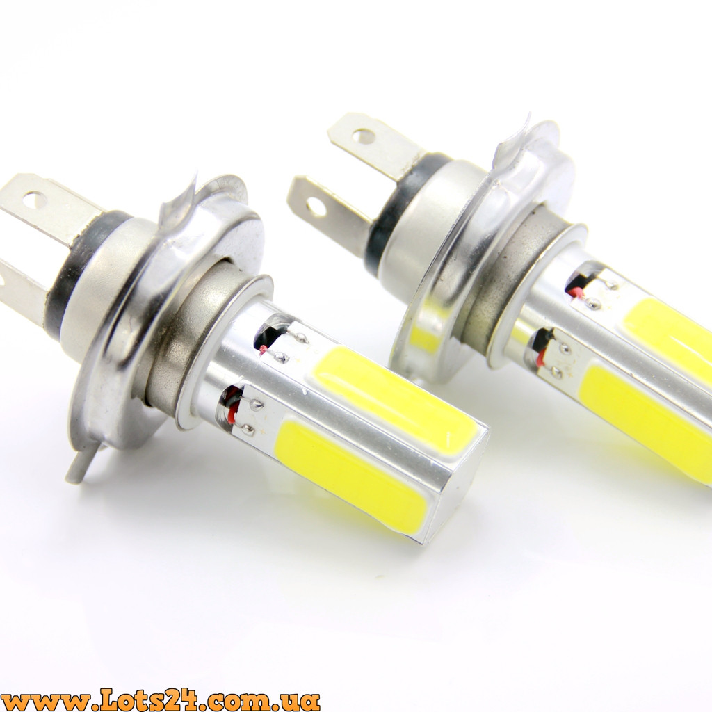 Авто-лампы H4 COB LED 6000K светодиодные лед лампочки лучше за галогеновые ксенон ДХО DRL - фото 8 - id-p365910350