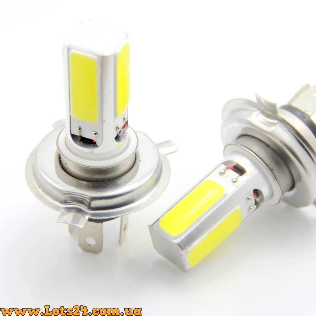 Авто-лампы H4 COB LED 6000K светодиодные лед лампочки лучше за галогеновые ксенон ДХО DRL - фото 6 - id-p365910350