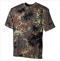 Футболка чоловіча камуфляж - BW flecktarn флектарн бавовна 100% щільність 170g/m2 MFH Німеччина