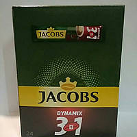 Напій кавовий Jacobs 3 in1 DYNAMIX. Напій кавовий Якобс 3в1 Динамікс 24 стики по 12.5г