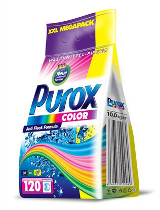 Пральний порошок для кольорових тканин Purox color 10 кг.