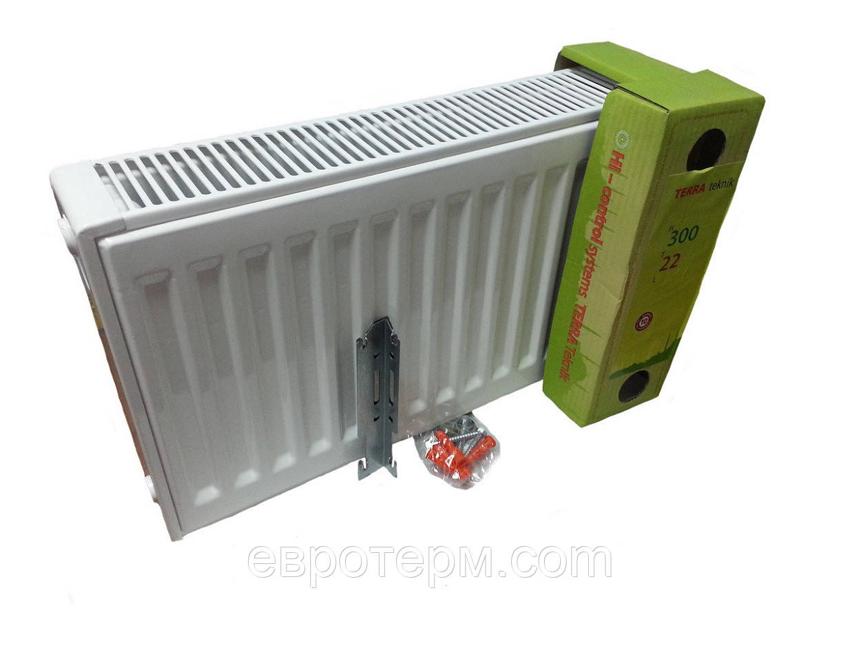 Сталевий радіатор Terra teknik 22k 300*2000 бокове підключення