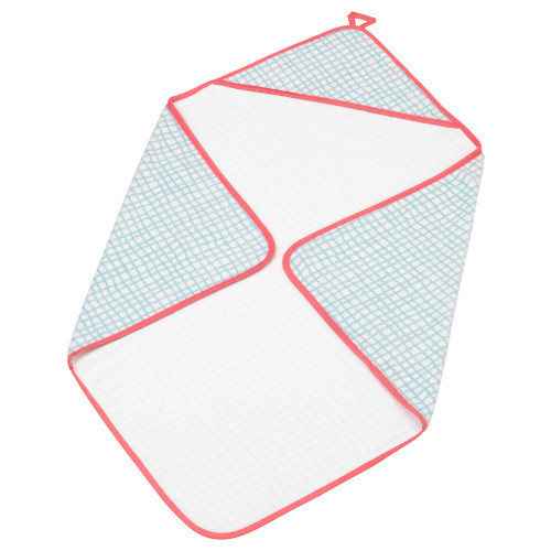 Рушник з капюшоном IKEA KLÄMMIG бірюзовий червоний 80x80 см 403.730.74