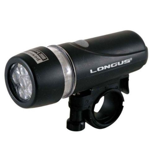 Світло переднє Longus 5LED, 4 ф-ції, 3 діоди +батареї, чорн, фото 1