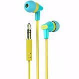 Навушники-гарнітура внутрішньоканальні (вакуумні) HAVIT HV-E29P, blue/yellow, фото 2