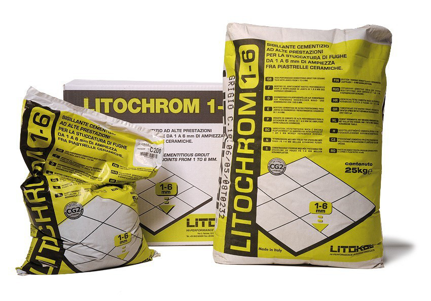 Затирка на цементній основі Litochrom C30 сірий перламутр, Літокол 5 кг, фото 1