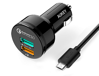 Автомобільний зарядний пристрій Aukey CC-T7