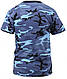 Футболка чоловіча камуфляж Sky Blue Camo T-Shirts полікотон 60/40 ROTCHO США, фото 2
