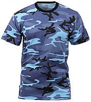 Футболка мужская камуфляж Sky Blue Camo T-Shirts поликотон 60/40 ROTCHO США M