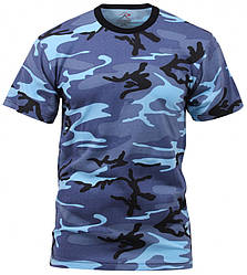 Футболка чоловіча камуфляж Sky Blue Camo T-Shirts полікотон 60/40 ROTCHO США