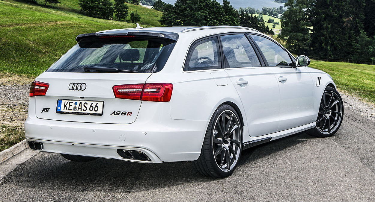 Дифузор з насадками обвіс для Audi A6 C7 (11-14) стиль ABT, фото 1