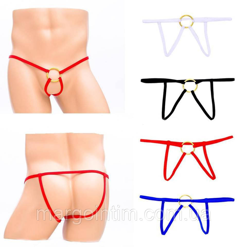 Чоловічі еротичні стрінги з кільцем 48р Сексуальні Чоловічі труси великих розмірів, фото 1