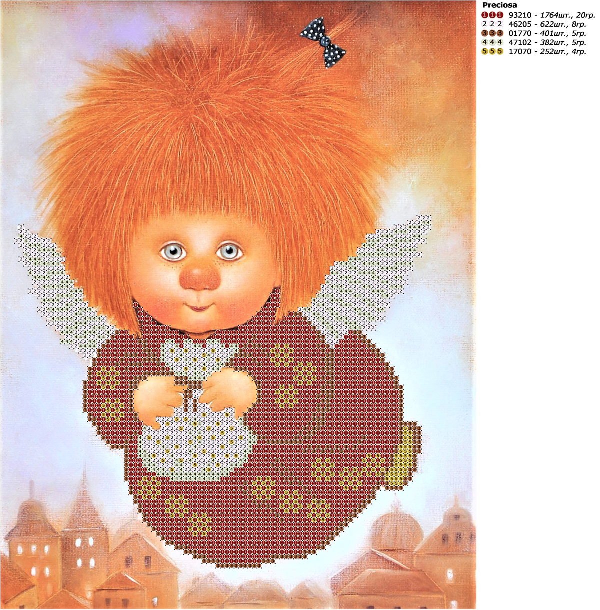 Схема для вишивки з бісеру Златушка Ангел Багатства, фото 1