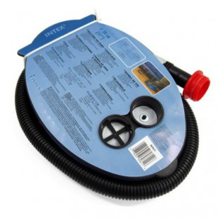 Насос 69611 ножний механічний Intex "жаба" Bellows Foot Pump 29см: 3 насадки, 3л