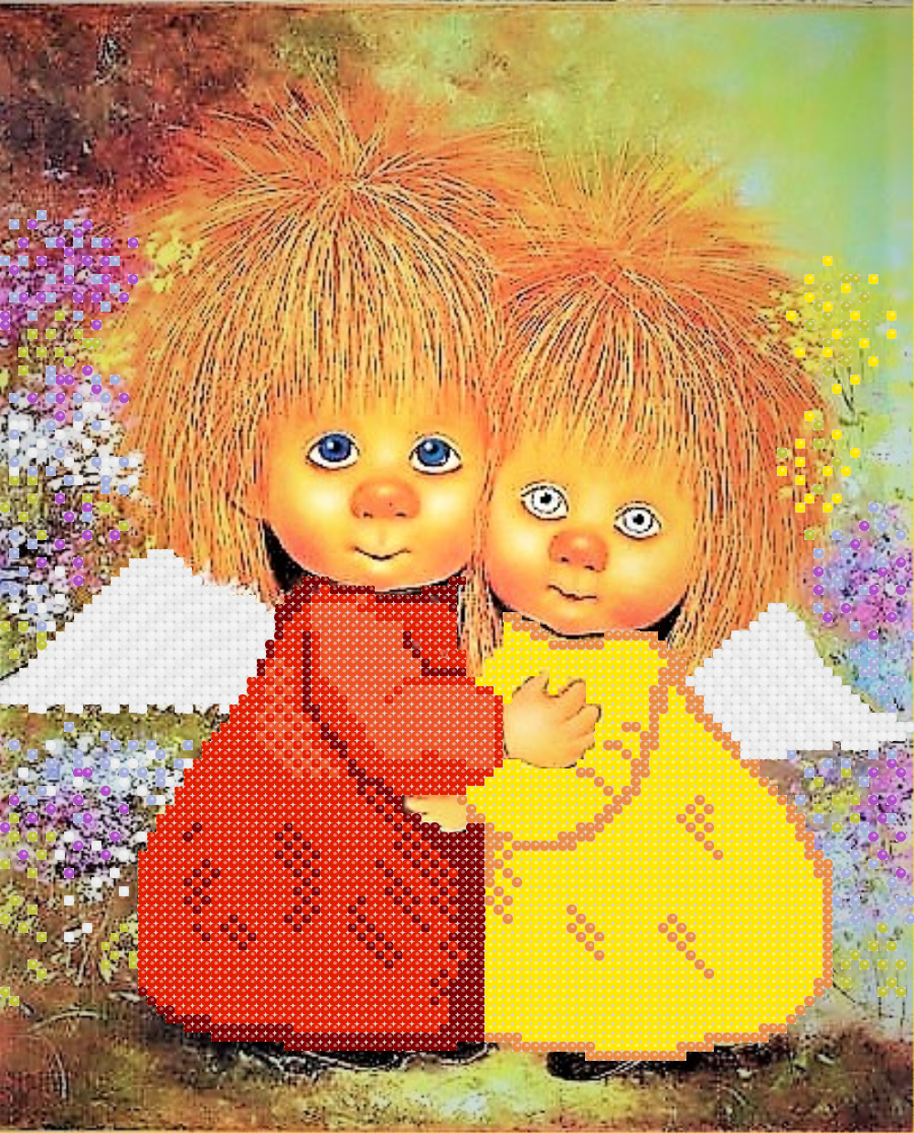 Схема вышивки для бисера Ангелы хранящие любовь - фото 2 - id-p671458668