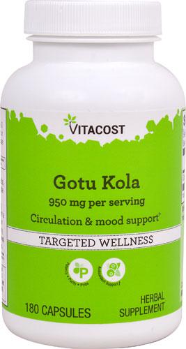 Vitacost Gotu Kola Готу кола 950 мг, 180 капсул. До 09/2027, фото 1