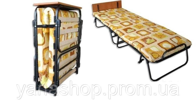 Раскладная кровать на ламелях ,раскладушка « Витязь » с матрасом - фото 2 - id-p671458907