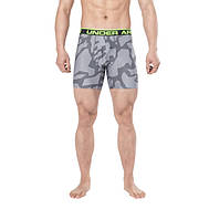 Трусы-боксеры Under Armour Original Series Printed Boxerjock 1242916 M Серые с салатовой резинкой (1242916)