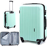 Чемодан дорожній ( ручна кладь ) WINGS 2011 модель DUBAI малий 55х40х20 мятний, фото 2