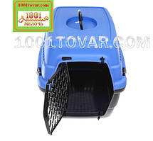 Контейнер-переноска для тварин, синій