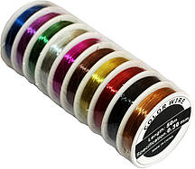 Дріт для бісеру (0.37 mm/50m) асорті