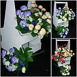Троянди в букетиках - інтер'єрні квіти, 5 гілочок 35см, фото 9
