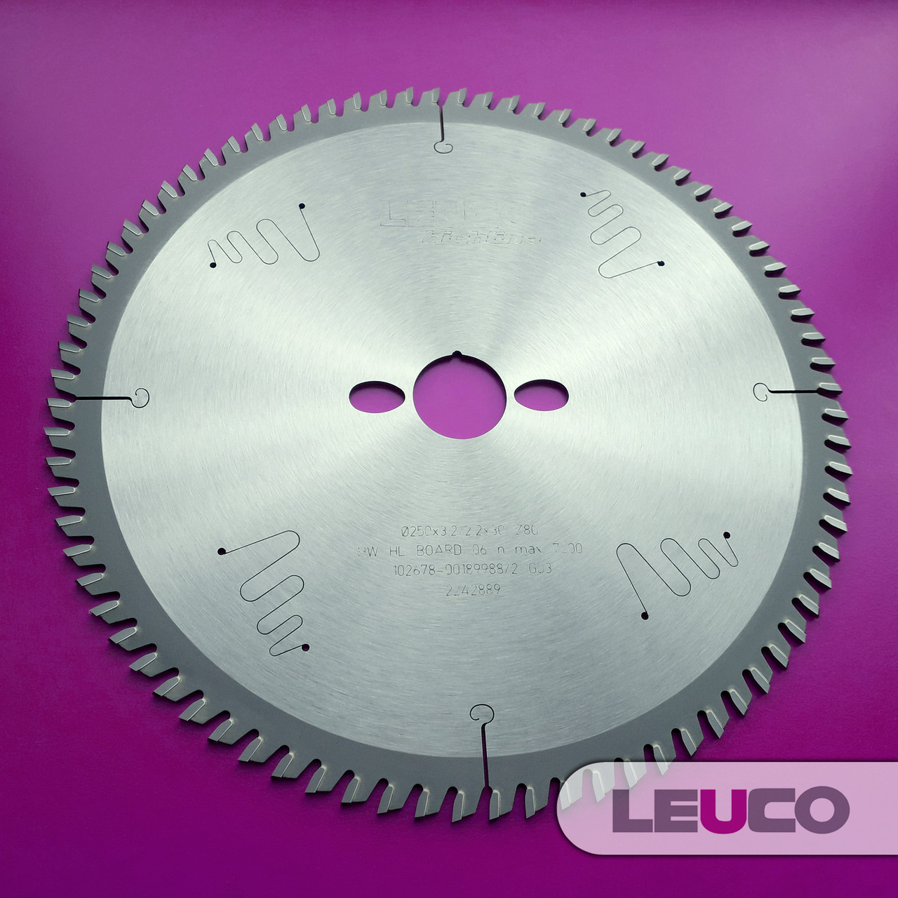 250x3,2/2,2x30 Z=80 Основні дискові пили Leuco з ДСП і МДФ для форматно-розкрійних верстатів
