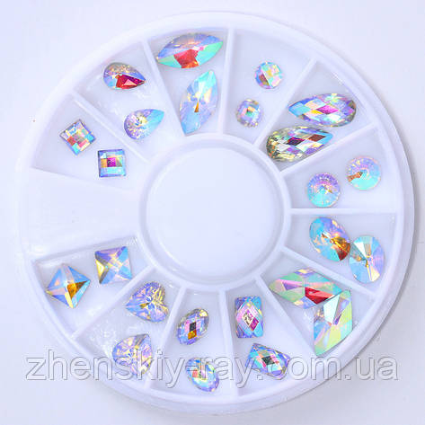 Фігурні камені-хамелеони для дизайну нігтів, фото 1