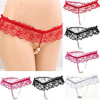 Трусики  / Міні  стрінги з перлами 44 р. Еротичні стрінги для рольових ігор