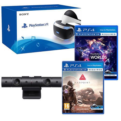 Шолом віртуальної реальності Sony PlayStation VR + PS Camera + Farpoint + VR Worlds