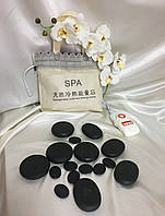 Набір каменів для стоун масажу 16 шт. з термонагрівачем