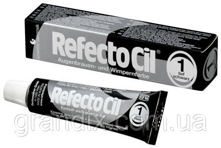 Фарба RefectoCil No1 Pure Black, глибока чорна (15 мл)