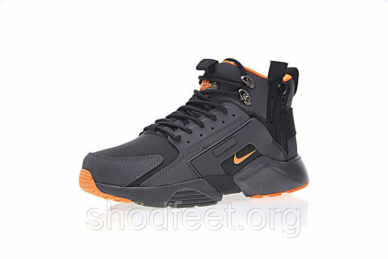 Чоловічі кросівки Nike Air Huarache x ACRONYM Mid City Lea Black Orange