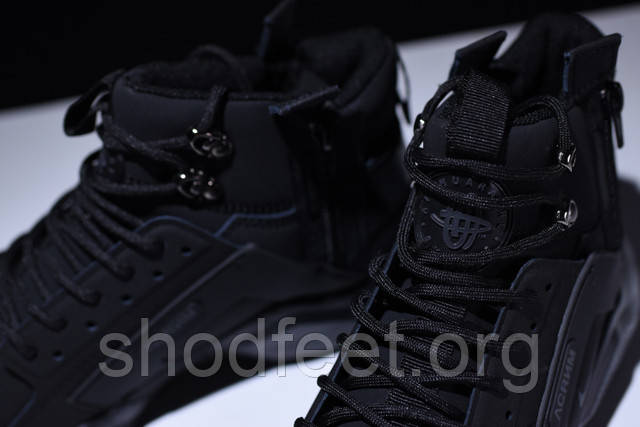 Nike Air Huarache x ACRONYM City Mid Lea Black ShodFeet 671693213