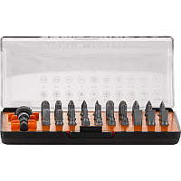 Набір біт 1/4" SL;PH;PZ;TORX; HEX +магнітний тримач, пластикове паковання, 31 предмет OMT31S Ombra