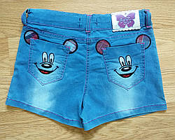 Джинсові шорти для дівчинки (на 7-8 років, 8-9 років, 10-11 років, 11-12 років) Туреччина 8-9