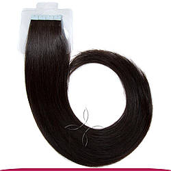 Натуральні Слов'янський Волосся на Мікро-Лентах 50 см 100 грамів, Чорний No1B
