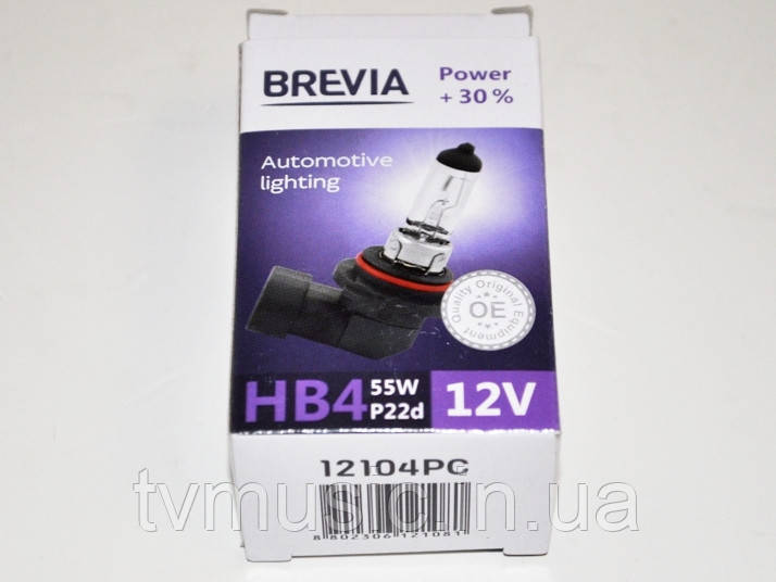 Лампа галогенная Brevia HB4 Power +30% (12104PC) - фото 2 - id-p50352139