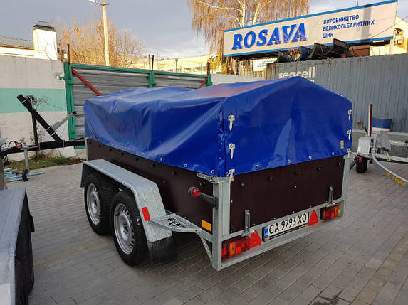 Тент на двосний бортовий причіп., фото 1