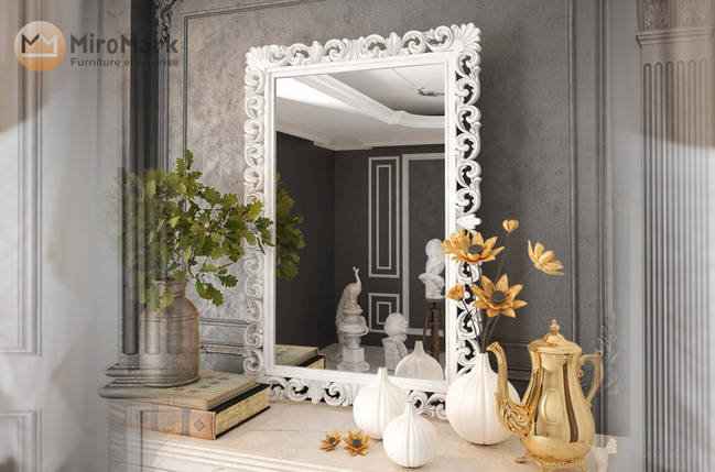 Дзеркало Гретта біле 112*74 см ТМ "Миро-марк", фото 2